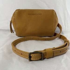 Portland Leather Goods Zip Tight Belt Bag In Color Sunflower Near Perfect Small